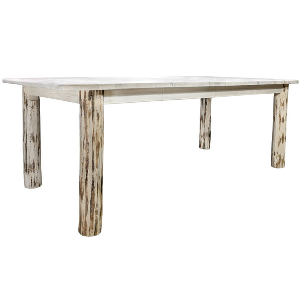Montana Collection 4 Post Dining Table w/ Two 18 Leaves, Clear Lacquer Finish